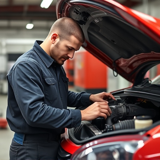 auto technician working