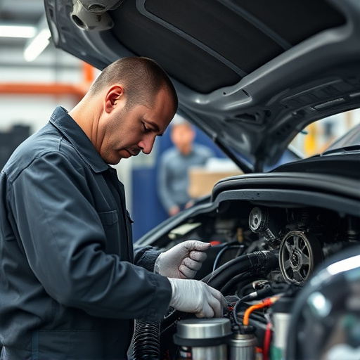 auto technician working