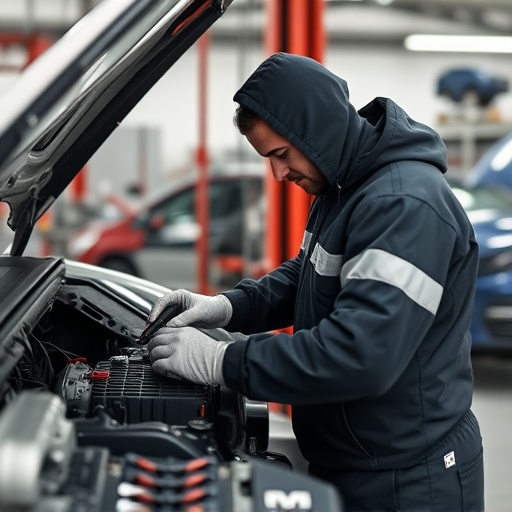 auto technician working
