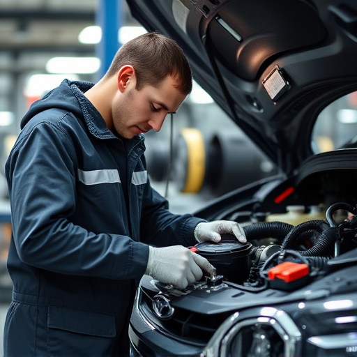 auto technician working