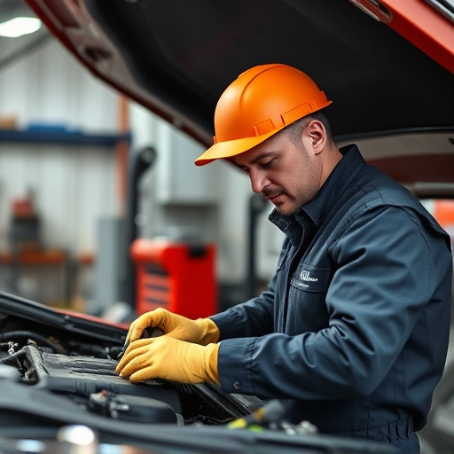 auto technician working