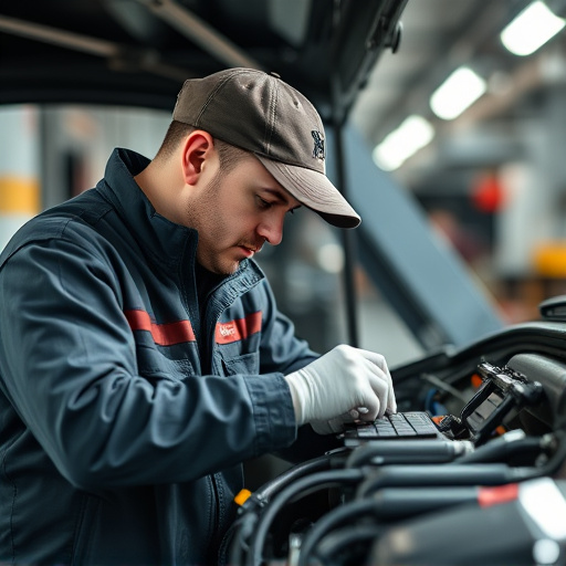 auto technician working