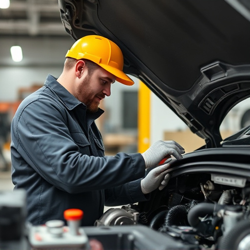 auto technician working