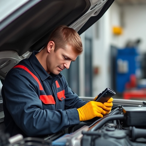 auto technician working