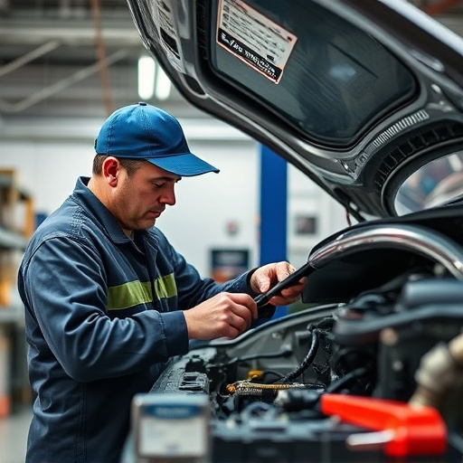 auto technician working