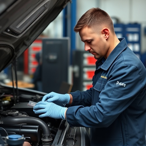 auto technician working