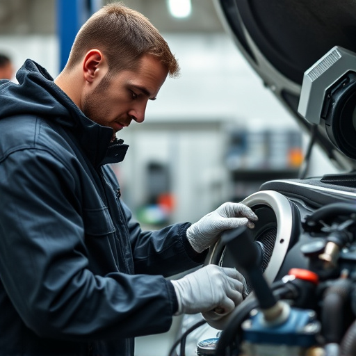 auto technician working