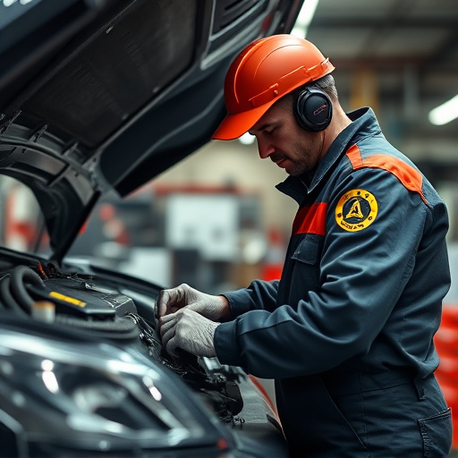 auto technician working