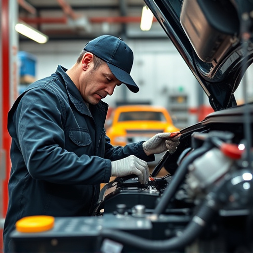 auto technician working