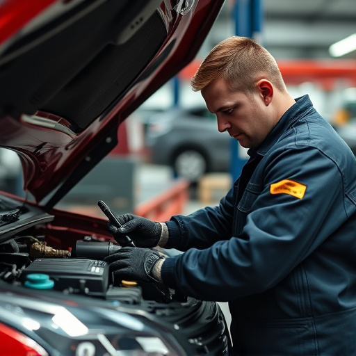 auto technician working