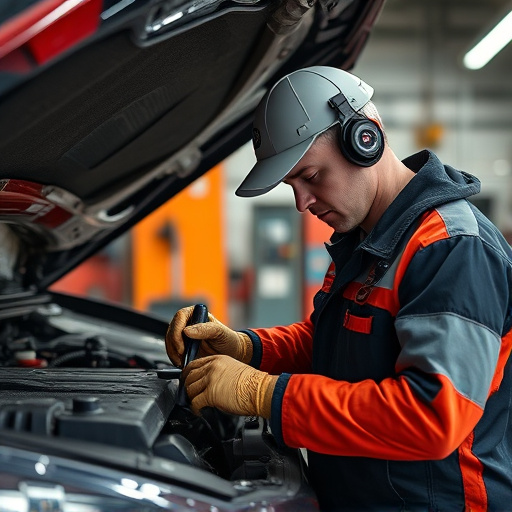 auto technician working