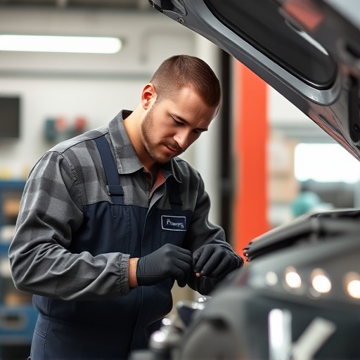 auto technician working