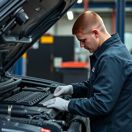 auto technician working