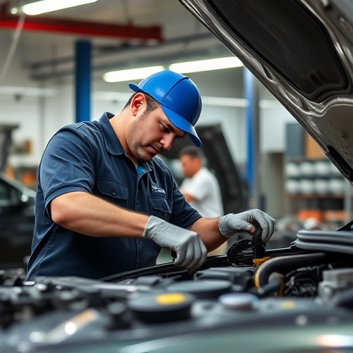 auto technician working