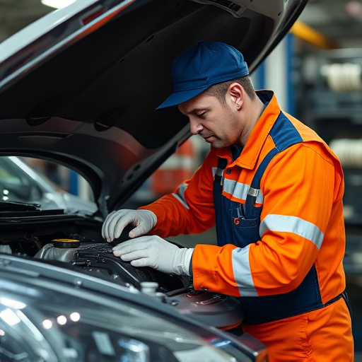 auto technician working