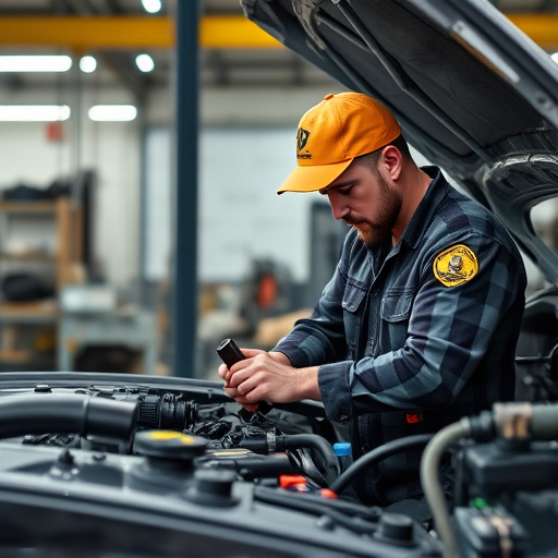auto technician working