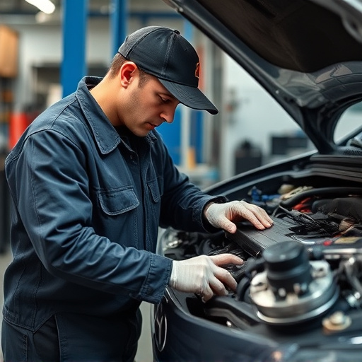 auto technician working