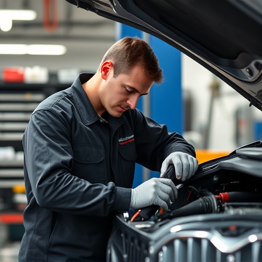 auto technician working