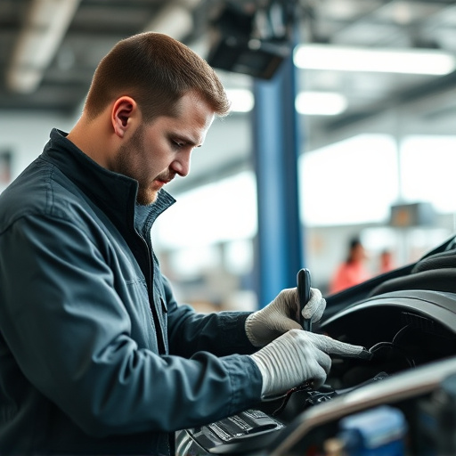 auto technician working