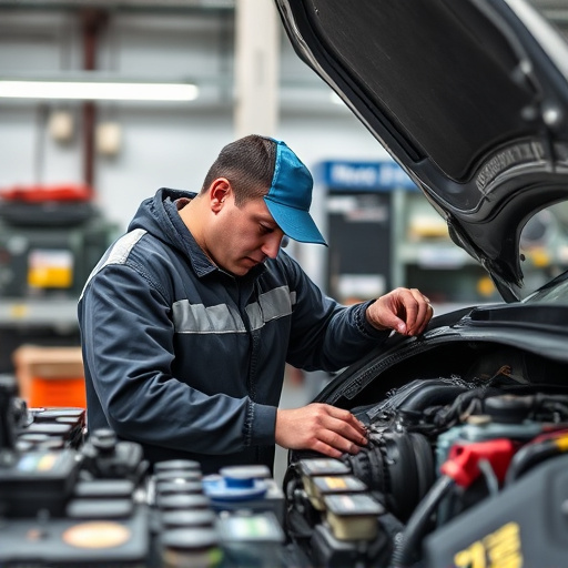 auto technician working