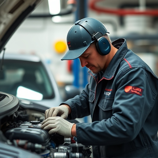 auto technician working