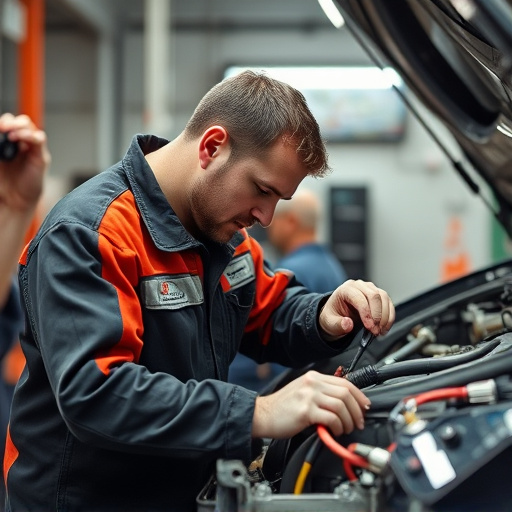 auto technician working