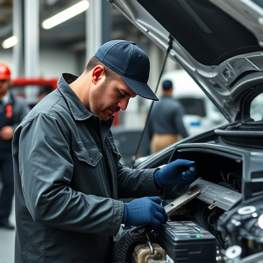 auto technician working