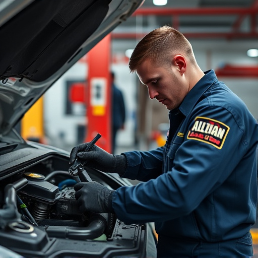 auto technician working