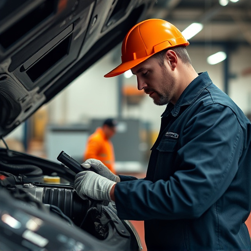 auto technician working
