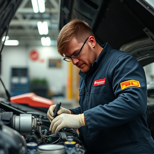auto technician working