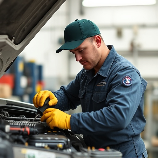 auto technician working