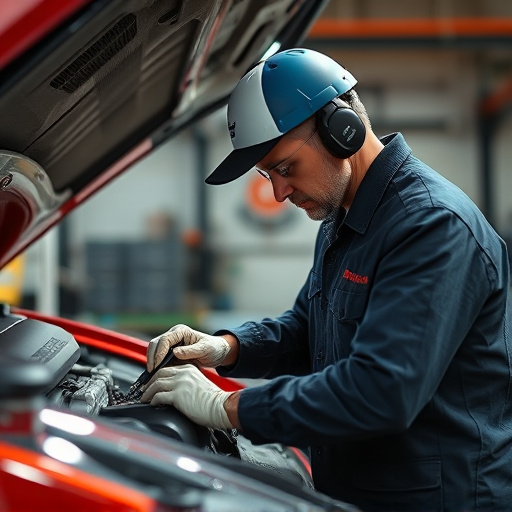 auto technician working