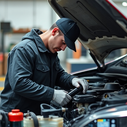 auto technician working