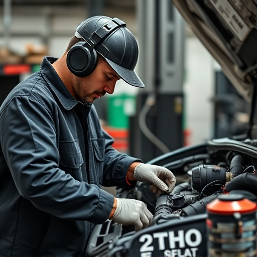 auto technician working