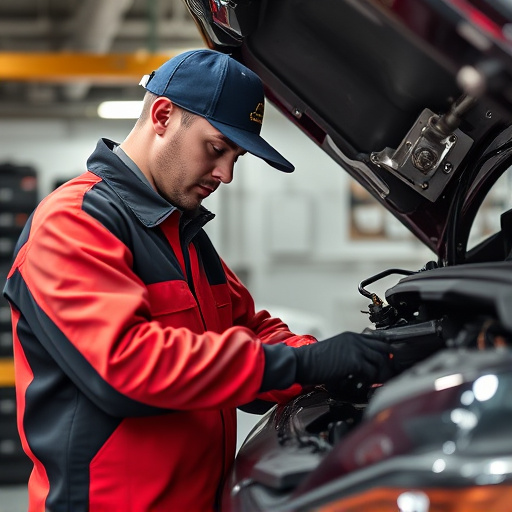 auto technician working