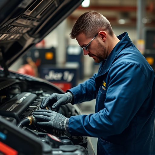 auto technician working