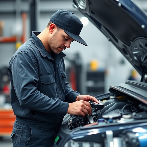 auto technician working