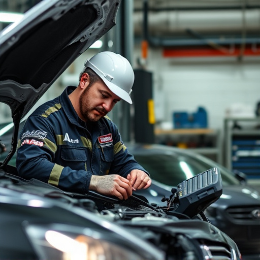 auto technician working
