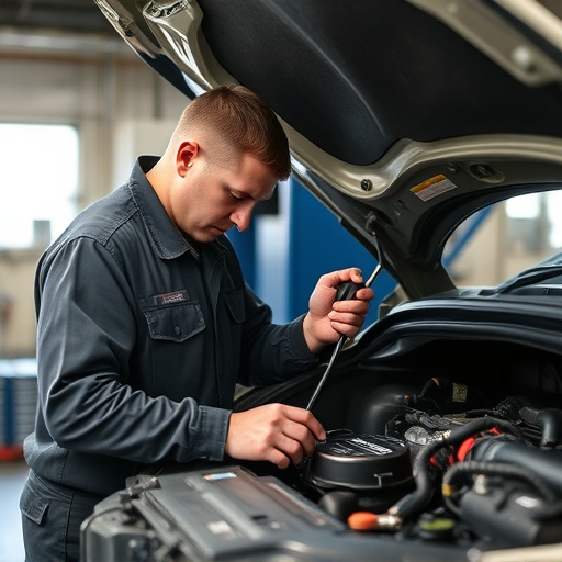 auto technician working
