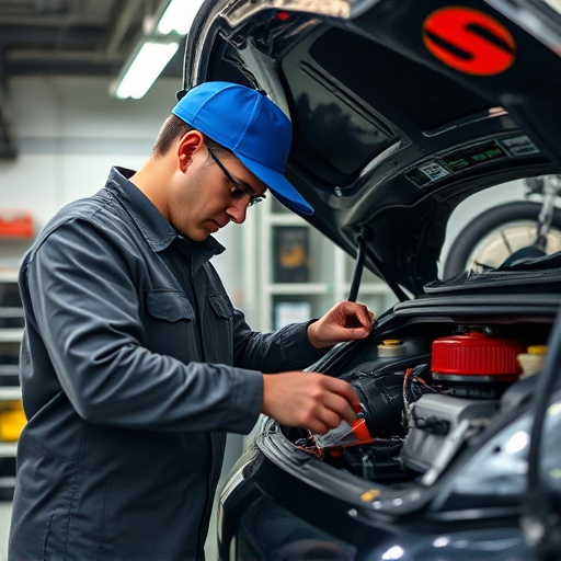 auto technician working