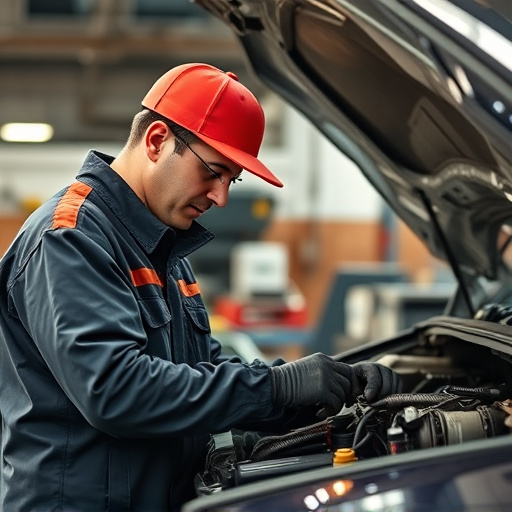 auto technician working