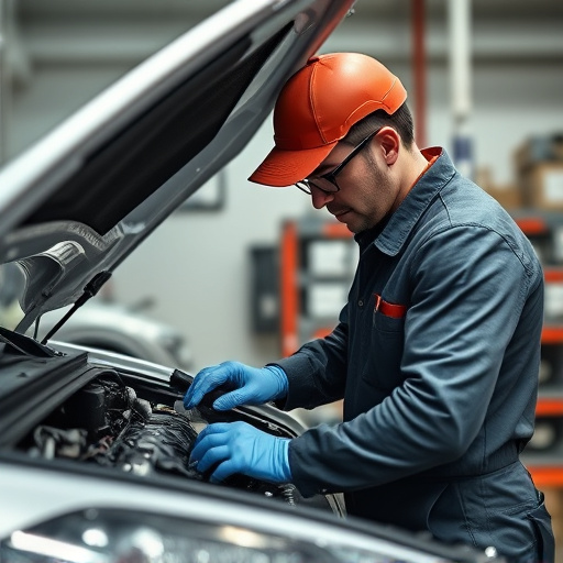 auto technician working