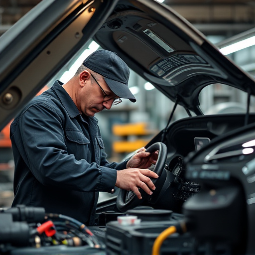 auto technician working