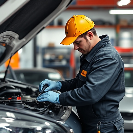 auto technician working