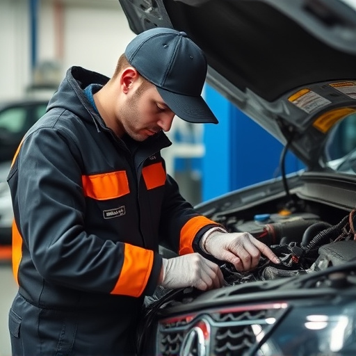 auto technician working