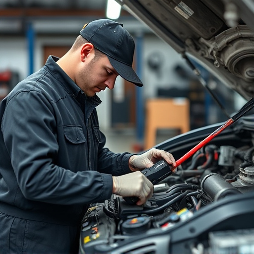 auto technician working
