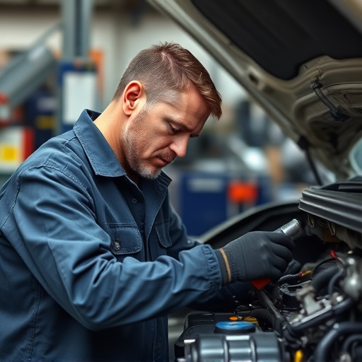auto technician working