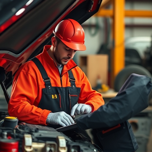 auto technician working