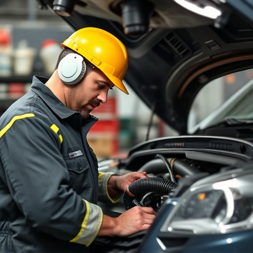 auto technician working