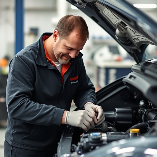 auto technician working